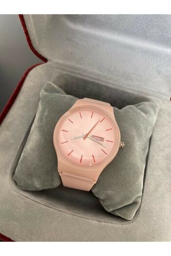 Ricardo Silicone Cord Calendar Unisex Wristwatch - Pink Bb0001
