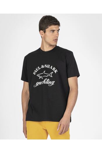 PAUL&SHARK Ανδρικό πλεκτό μπλουζάκι C.w. Βαμβάκι