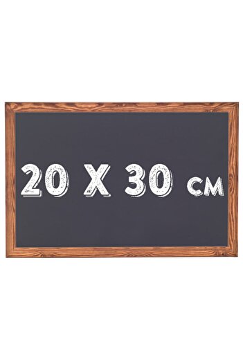 Chalky 20x30 Cm Ince Ahşap Çerçeveli Kara Tahta - Siyah