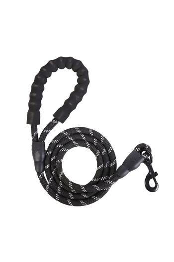 Bobo Black Dog Walking Strap - 150x1.2 Cm
