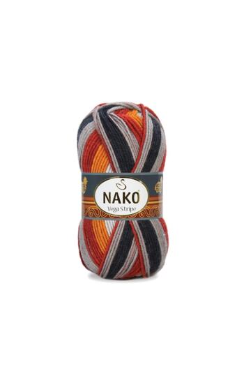 NAKO 5 τεμάχια Vega Stripe 82417 Πλεκτό στο χέρι Νήματα γιλέκο ζακέτα πουλόβερ Νήματα Bebe