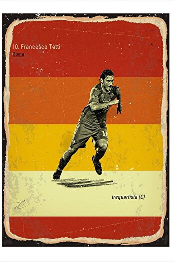 Tablo Mega Francesco Totti MDF Poster