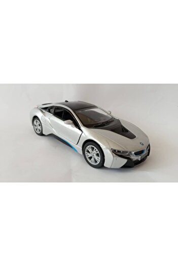 Kinsmart Bmw I8 &ccedil;ek Bırak Lisanslı Model Ara&ccedil; 13cm Gri