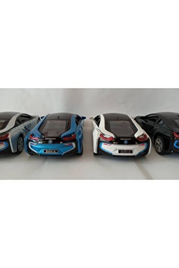 Kinsmart Bmw I8 &ccedil;ek Bırak Lisanslı Model Ara&ccedil; 13cm Gri
