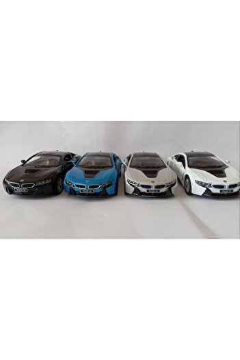 Kinsmart Bmw I8 &ccedil;ek Bırak Lisanslı Model Ara&ccedil; 13cm Gri