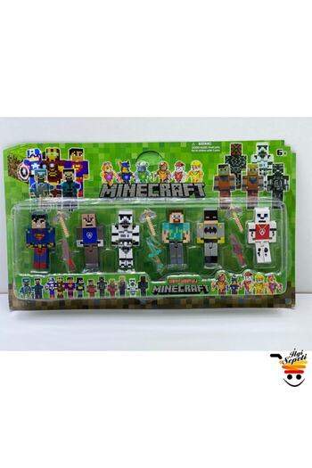 MINECRAFT 12 Pieces with 4 Avengers Figures