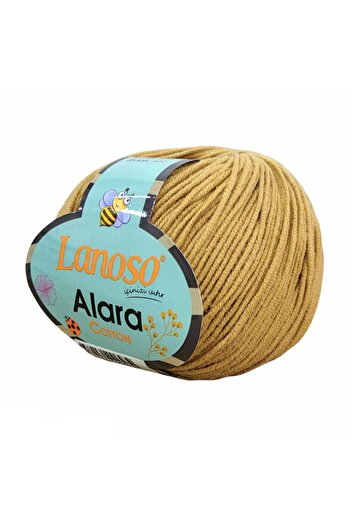 Lanoso Alara Βαμβάκι 50 γρ. Amigurumi Ipi 910 - Πλεκτό νήμα καφέ γάλακτος