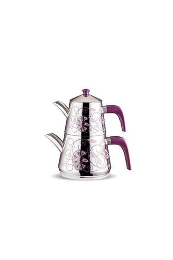 Güntem Fms Pyramid Teapot Mini Decorated Purple
