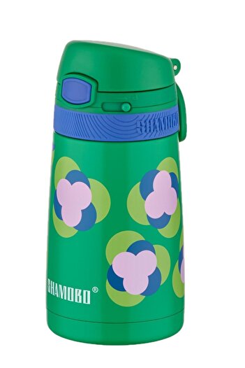 Shamobo Children's 350 Ml Stainless Steel Thermos with Straw Bpa Free 7 Colors