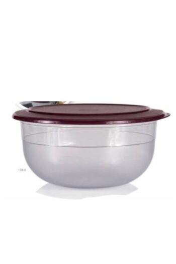 Tupperware 6 Lt Crystaline Serving Bowl Plum Lid