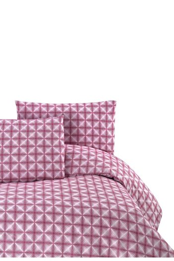 Menderes Home Ranforce Double Duvet Cover - Cotton Collection, Dusty Rose with Pillow Effect