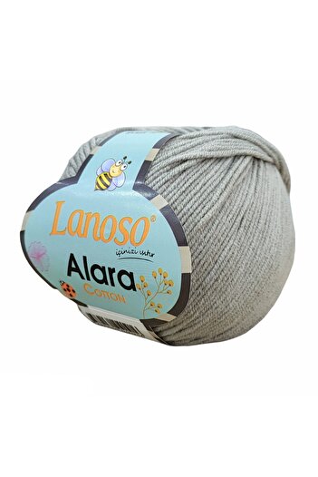 Lanoso Alara Βαμβάκι 50 γρ. Amigurumi Yarn 952 - Γκρι Πλεκτό Σχοινί
