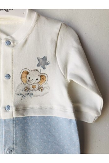 Bebengo Blue Baby Rompers - Te3071 Model, Elephant Booties