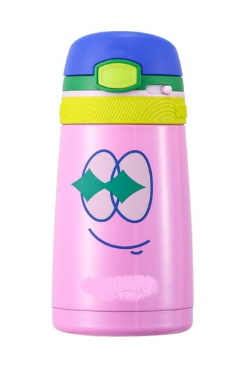 Shamobo Fiftyfifty Children's 350 Ml Stainless Steel Thermos with Straw Bpa Free 7 Colors