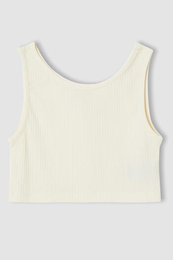 DeFacto Girl's Slim Fit Crop Undershirt