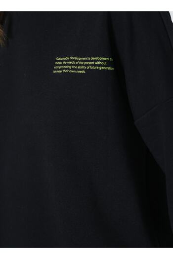 ONLY Hooded Short Plain Black Women's Sweatshirt