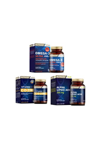 Nutraxin Omega 3Ultra2500Mg-VitaminMax andAlphaLipoicAcid60 Tablets + 30 Capsules