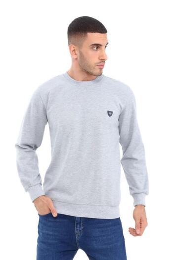 Rey Polo Men's Crew Neck Long Sleeve Basic Sweatshirt