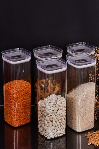 FİTHOME 12-Piece Large Size 2.1 Liter Extra Strong Vacuum Transparent Storage Container