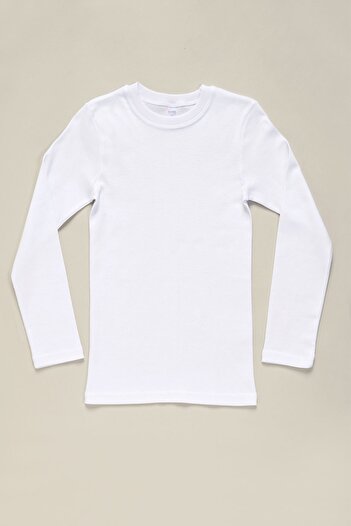 ZEYZEY KIDS 7066 Rib μακρυμάνικο Unisex Παιδικό μπλουζάκι