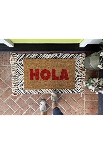 DefLife Home Hola Red Door Front Koko Mat