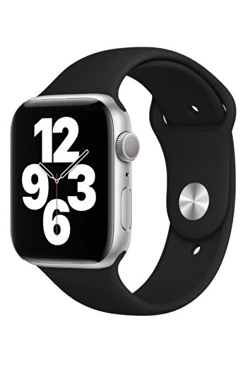 Quse Apple Watch Serial - 46mm, 45mm, 44mm, 42mm Black Silicone Band, S/M Compatible