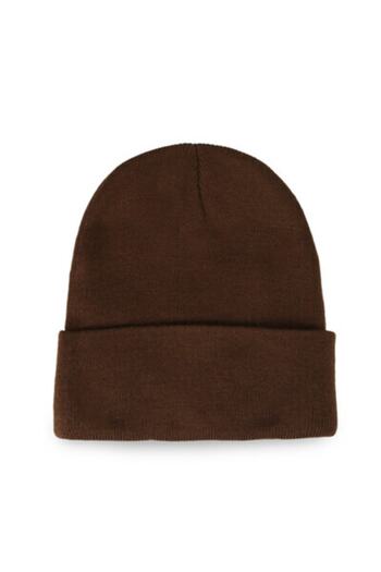 CosmoOutlet Solid Color Basic Folded Women's Brown Beret