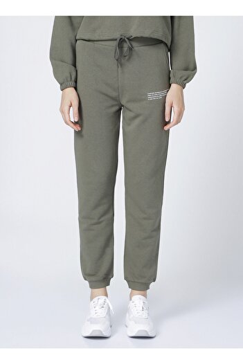 ONLY Elastic Plain Khaki Women's Sweatpants
