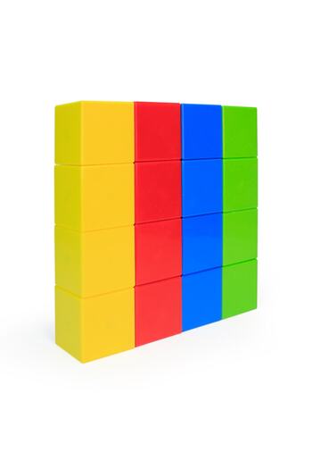 KÜPSS Magnetic Block (YELLOW RED BLUE GREEN-16 CUBE) 1 2 3 5 6 Age Intelligence Developer Toys