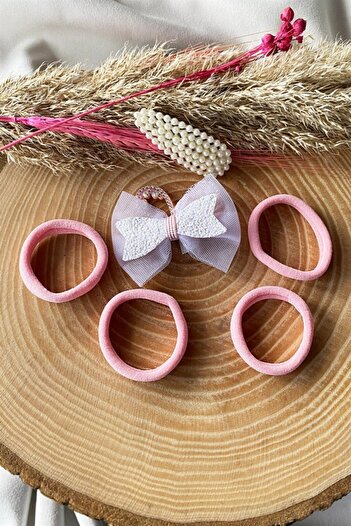 TAKIŞTIR Pink Color Butterfly Figured Children's Buckle Set