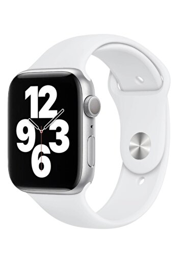 Quse Apple Watch Serial - 46mm, 45mm, 44mm, 42mm White Silicone Band, S/M, Compatible