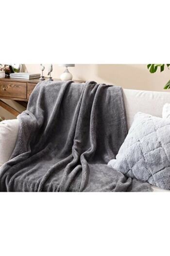 Mulberry Wellsoft Blanket Anthracite Television Blanket Plush Fleece Blanket Single 170*230