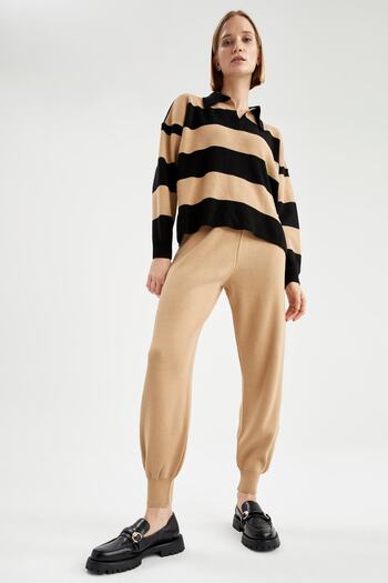 DeFacto Belted Waist Relax Fit Knitwear Jogger Trousers