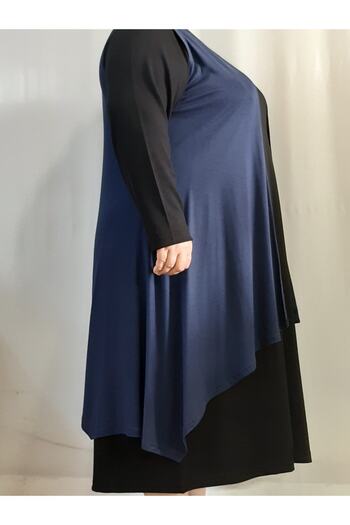 Mertcan Butik Combed Cotton Viscose Casual Navy Blue Vest