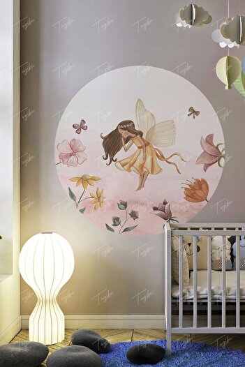 TUGİBU Girl's Room Round Circle Wall Sticker
