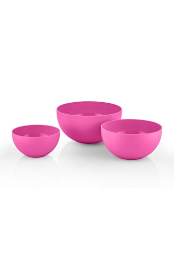 Melkan Home 3-Piece Round Bowl Set Millennium Pink