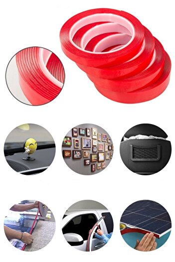 Buffer 2Pcs 2 Meters Strong Adhesive Double Sided Silicone Practical Clear Tape