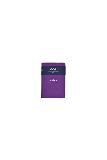 Ece Ajanda Ece Notebook - Silvery 9X13.5 - Striped Purple