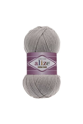 Alize Літній бавовняний шнур Cotton Gold Amigurumi Punch Ipi 200 світло-сірий
