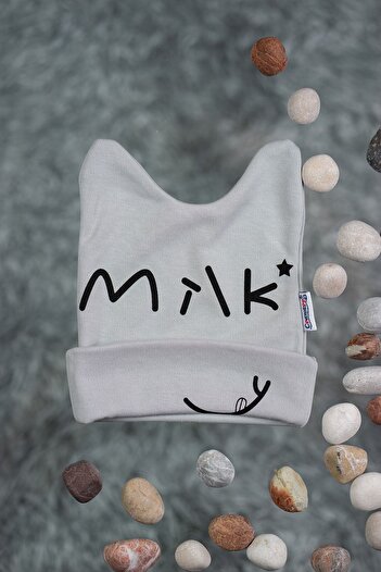 ikon bebek Milk Written Combed Cotton Beret
