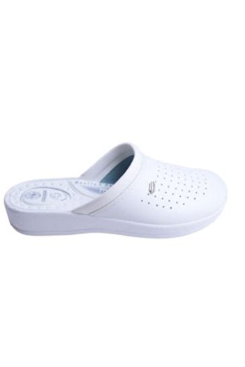 GEZER Papuci Sabo anatomici unisex albi cu 4 puncte