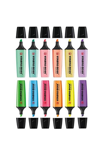 Stabilo Boss Orijinal Pastel Fosforlu Kalem 12 Adet