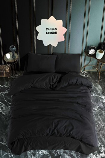 Always Cotton Ranforce Fitted Sheet Double Size Duvet Cover Set