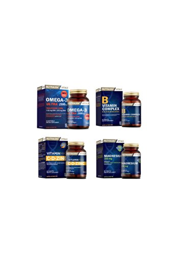 Nutraxin Omega 3Ultra2500Mg- Fish Oil 30 Capsules +VitaminMax +VitaminBComplex+ Magnesium