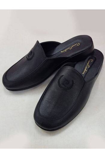 Pierre Cardin Мъжки кожени чехли с герб за младоженеца 289