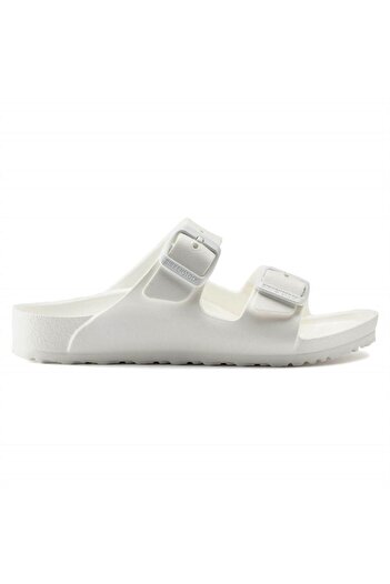 Birkenstock Papuci albi cu dungi duble pentru copii Arizona Eva1018941