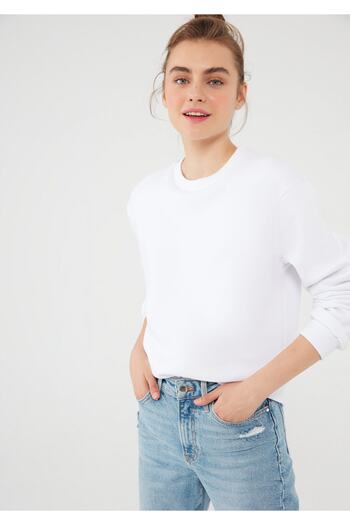 Mavi Bílá mikina Crew Neck 8816126-620