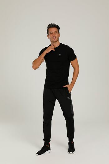 lumberjack Ct102 Basic C-neck T-shirt Μαύρο ανδρικό μπλουζάκι