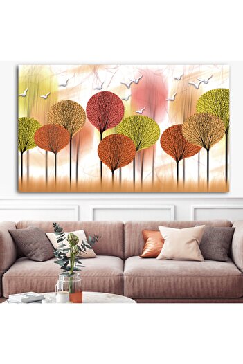 Sebenta Extra Dev Boyut Soyut Doğa Tasarım Kanvas Tablo (100cm X 150cm)