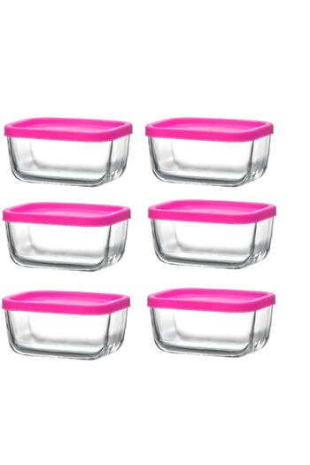 LAV Storage Container Glass Breakfast Set of 6 - Storage Set 405 Cc Fma04419